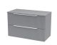 800mm Wall Hung 2 Drawer Vanity & Worktop - Hudson Reed DFF295W Grey, Grey colour ,image 1