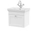 500mm Wall Hung 1-Drawer Vanity & Basin 1TH - Nuie CLC191A White, White colour ,image 1