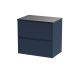 600mm Wall Hung 2-Drawer Unit & Laminate Worktop - Nuie HAV2904LSB Blue, Blue colour ,image 1