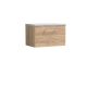 600mm Wall Hung 1-Drawer Vanity & Laminate Worktop - Nuie ARN3022LBG Oak, Oak colour ,image 1