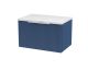 600mm Wall Hung Single Drawer Vanity & Laminate Top - Hudson Reed DFF394LSW Blue, Blue colour ,image 1