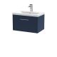 600mm Wall Hung Single Drawer Vanity & Basin 1 - Hudson Reed JNU2922A Blue, Blue colour ,image 1