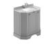 750mm 3-Door Angled Unit & Marble Top 1TH - Hudson Reed LOF216 Storm Grey, Grey colour ,image 1