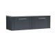 1200 Wall Hung 2-Drawer Vanity & Laminate Worktop - Nuie DPF1494LSW2 Black, Black colour ,image 1