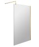 1000mm Wetroom Screen With Brass Support Bar - Hudson Reed WRSBB10 Brushed Brass, Brass colour ,image 1