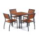Dorset Wood/Metal Stacking Garden Chair - Grey