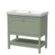 800mm Floor Standing Vanity & Basin 0TH - Hudson Reed BEX827H Green, Green colour ,image 1