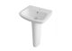 450mm Basin & Pedestal - Nuie CPC021 White, White colour ,image 1