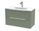800mm Wall Hung 2 Drawer Vanity & Basin 2 - Hudson Reed DFF895B Green, Green colour ,image 1