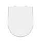 D Shaped Soft Close Toilet Seat - Hudson Reed NTS007W White, White colour ,image 1