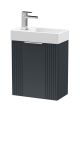 400mm Wall Hung Cabinet & Basin - Nuie FLT1490 Black, Black colour ,image 1