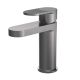 Fluted Mono Basin Mixer with Push Button Waste - Nuie BIN705F Black, Black colour ,image 1