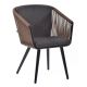 Trafalgar Rope Arm Chair - Full Back With Seat & Back Cushion - Dark Brown