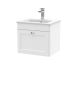 500mm Wall Hung 1 Drawer Vanity & Basin 2 - Nuie CLC191C White, White colour ,image 1