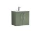 600mm Wall Hung 2 Door Vanity & Basin 2 - Nuie ARN823B Green, Green colour ,image 1