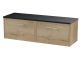 1200 Wall Hung 2-Drawer Vanity & Laminate Worktop - Hudson Reed JNU1822LSB2 Oak, Oak colour ,image 1