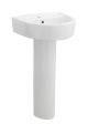 420mm Basin & Pedestal - Nuie CPV001 White, White colour ,image 1
