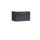 600mm Wall Hung Single Drawer Vanity & Laminate Top - Nuie DPF1494LBG Black, Black colour ,image 1