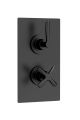 Twin Thermostatic Shower Valve - Nuie CLL4210 Black, Black colour ,image 1