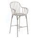 Cellini 1170 x 630 Metal Bar Arm Chair - Vintage White