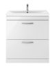 800mm Floor Standing Vanity With Basin 1 - Nuie ATH055A Gloss White, White colour ,image 1