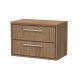 800mm Wall Hung 2-Drawer Vanity with Worktop - Hudson Reed LIL2726W Oak, Oak colour ,image 1