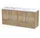 1200 Wall Hung 4-Door Vanity & Laminate Worktop - Hudson Reed JNU1823LCM2 Oak, Oak colour ,image 1