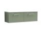 1200mm Wall Hung 2-Drawer Vanity & Laminate Worktop - Nuie ARN822LSW2 Green, Green colour ,image 1