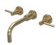 Wall Mounted Basin Mixer - Hudson Reed TEL817 Brass, Brass colour ,image 1