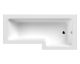 1800mm Right Hand Square Shower Bath - Nuie NSK802S White, White colour ,image 1