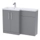 1100mm Left Hand Combination - Nuie ARN2211L Grey, Grey colour ,image 1