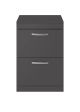 600mm Floor Standing Cabinet With Worktop - Nuie ATH076W Gloss Grey, Grey colour ,image 1