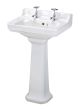 560mm Basin (2 Tap Hole) - Hudson Reed NCS884 White, White colour ,image 1
