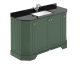 1200mm 4-Door Angled Unit & Marble Top 1TH - Hudson Reed LOF862 Hunter Green, Green colour ,image 1