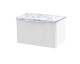 600mm Wall Hung Single Drawer Vanity & Laminate Worktop - Hudson Reed DFF194LCM White, White colour ,image 1