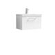 600mm Wall Hung 1 Drawer Vanity & Basin 1 - Nuie ARN122A White, White colour ,image 1