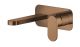 Wall Mounted 2 Tap Hole Basin Mixer With Plate - Nuie BIN1528 Brass, Brass colour ,image 1