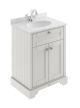 600mm Cabinet & Marble Top (1TH) - Hudson Reed LOF423 Timeless Sand, Grey colour ,image 1