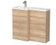 1000mm Left Hand Combination - Hudson Reed CBI3026 Oak, Oak colour ,image 1
