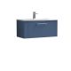800mm Wall Hung Single Drawer Vanity & Basin 4 - Nuie DPF396G Blue, Blue colour ,image 1