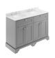 1200mm Cabinet & Double Marble Top (3TH) - Hudson Reed LOF267 Storm Grey, Grey colour ,image 1
