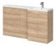 1500mm Right Hand Combination - Hudson Reed CBI3014 Oak, Oak colour ,image 1