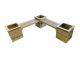 Corner Planter Bench By Churnet Valley, Wood colour ,image 1