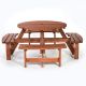 York 8 Seat Wooden Picnic Table - Neutral Brown - FSC Mix Credit