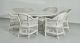 Rose 6 Seat Dining Set, White colour ,image 1