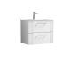 600mm Wall Hung 2 Drawer Vanity & Basin 2 - Nuie DPF193B White