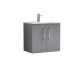 600mm Wall Hung 2 Door Vanity & Basin 2 - Nuie ARN2223B Grey, Grey colour ,image 1