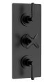 Triple Thermostatic Shower Valve - Nuie CLL4211 Black, Black colour ,image 1