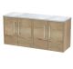 1200 Wall Hung 4-Door Vanity & Laminate Worktop - Hudson Reed JNU1823LBG2 Oak, Oak colour ,image 1