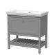 800mm Floor Standing Vanity & Basin 0TH - Hudson Reed BEX227H Grey, Grey colour ,image 1